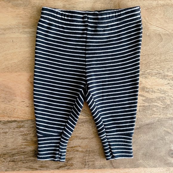 🧸 SALE! (5 for $15, 8 for $22, 12 for $30) Carter’s Black stripe legging 0-3m - Picture 1 of 4
